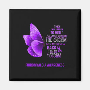 Am The Storm Fibromyalgia Awareness Butterfly Magnet