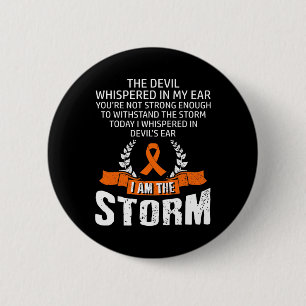 Am The Storm Leukaemia Awareness  6 Cm Round Badge