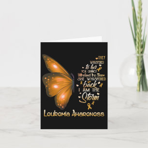 Am The Storm Leukaemia Awareness Butterfly Card