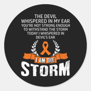Am The Storm Leukaemia Awareness  Classic Round Sticker