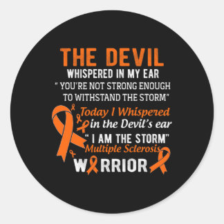 Am The Storm Multiple Sclerosis Warrior Classic Round Sticker