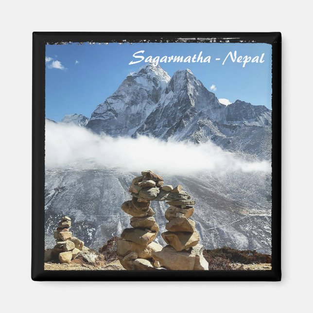 Ama Dablam & Rock Arch, Sagarmatha - Nepal Magnet (Front)