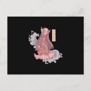Amabie japanese mermaid postcard