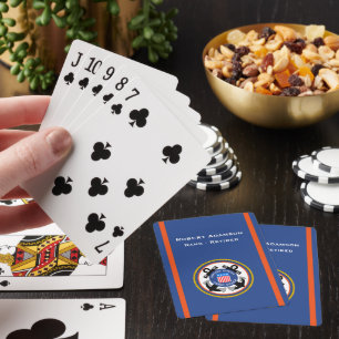 Amaerican Defence emblem - personalise with name Playing Cards