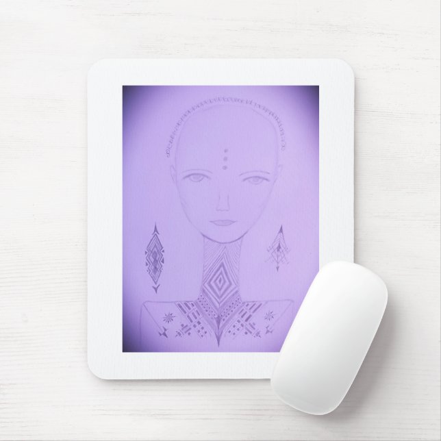 Amal Unique Colourful Portrait Mouse Pad (With Mouse)
