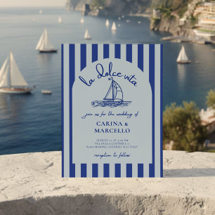 Amalfi Coast Amore: La Dolce Vita Arch Wedding Invitation