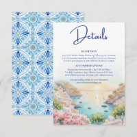 Amalfi Coast Amore Watercolor Wedding Details 