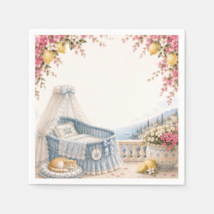 Amalfi Coast Baby Shower   Mediterranean Coastal  Napkin