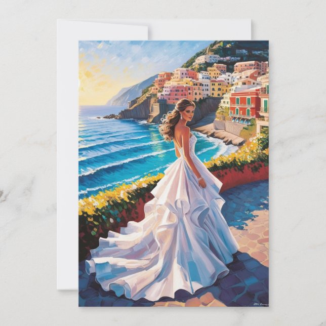 amalfi coast bridal shower invitations (Front)