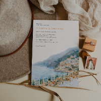 Amalfi Coast Destination Wedding Invitation