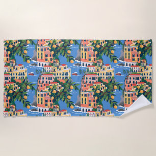 Amalfi Coast Iconic European Destinations Beach Towel