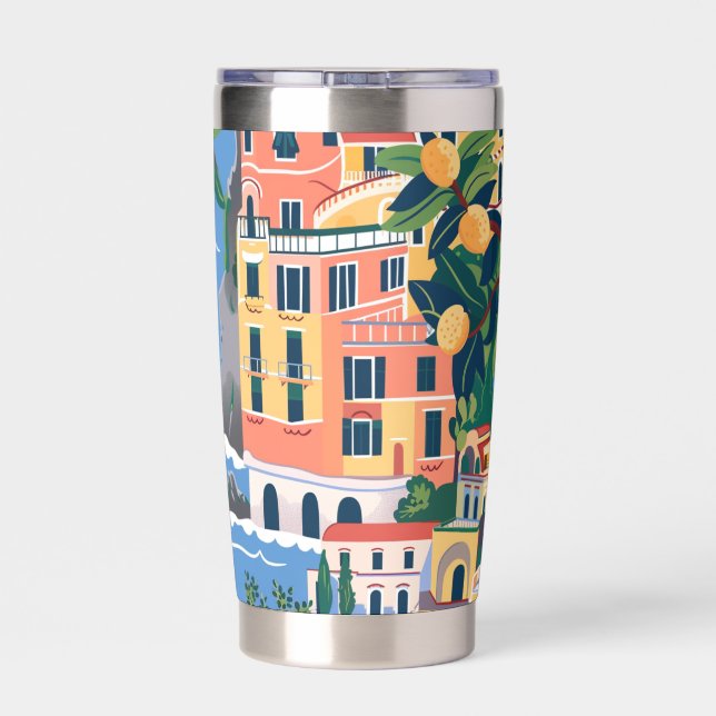 Amalfi Coast: Iconic European Destinations Insulated Tumbler (Back)