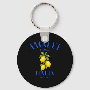Amalfi Coast Italia Lemons Summer Travel Vacation Key Ring