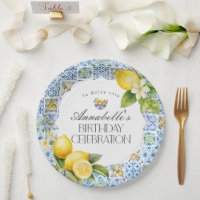 Amalfi Coast Italian Birthday Party Table Decor