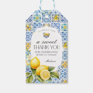Amalfi Coast Italian Dessert Favour Tag