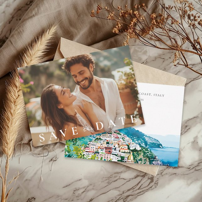 Amalfi Coast Italian Wedding Save The Date (Creator Uploaded)