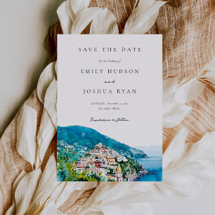 Amalfi Coast Italian Wedding Save The Date