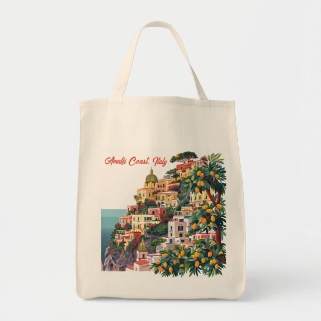 Amalfi Coast, Italy: Iconic Destinations Tote Bag (Front)