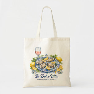 Amalfi Coast Italy La Dolce Vita Oyster Wine Gift Tote Bag