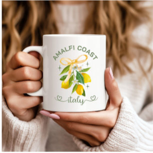 Amalfi Coast Italy Lemon & Bow Mug – Personalised