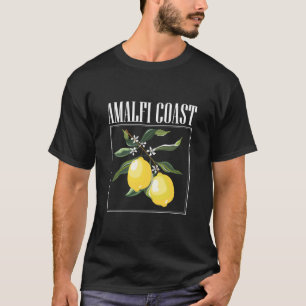 Amalfi Coast Italy Lemons Illustration Travel Souv T-Shirt