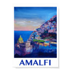 Amalfi coast Italy Retro Poster
