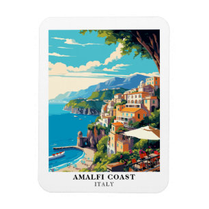 Amalfi Coast Italy Retro Travel Souvenir  Magnet