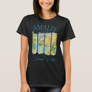 Amalfi Coast Italy Social Club Lemon Vintage Trave T-Shirt