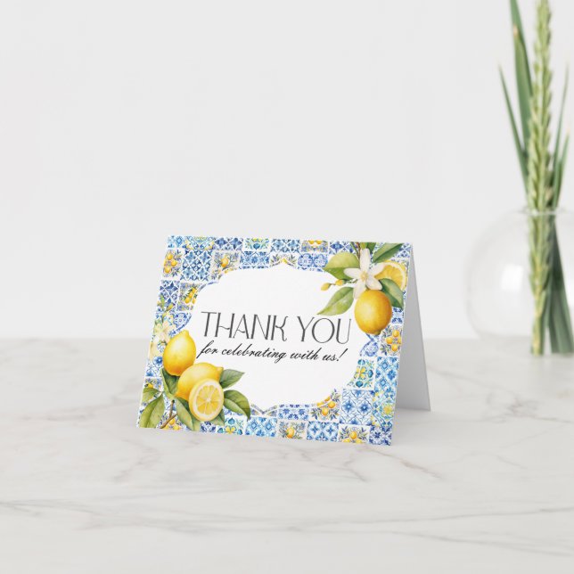 Amalfi Coast Italy Thank You Card  (Front)