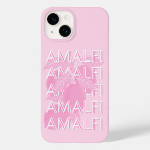 Amalfi Coast, Italy, Travel Art, Preppy, Pink Case-Mate iPhone 14 Case