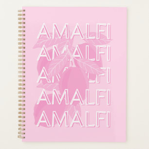 Amalfi Coast, Italy, Travel Art, Preppy, Pink Planner