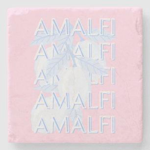 Amalfi Coast, Italy, Travel Art, Preppy Stone Coaster