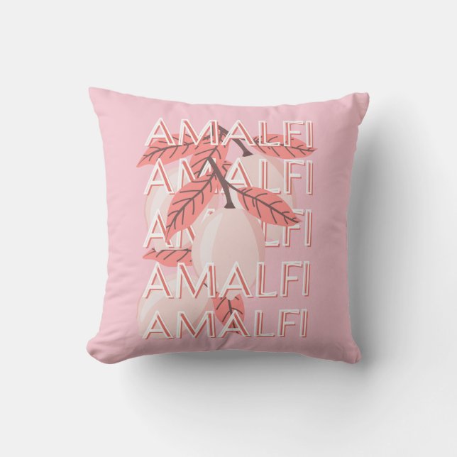 Amalfi Coast, Italy Travel Art, Summer Travel Art Cushion (Front)