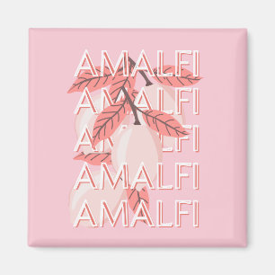 Amalfi Coast, Italy Travel Art, Summer Travel Art Magnet