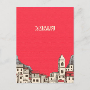 Amalfi Coast Italy Travel Postcard