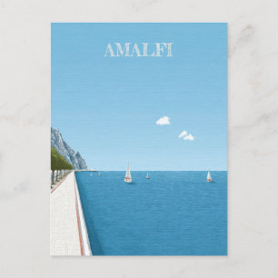Amalfi Coast Italy Travel Postcard