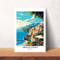 Amalfi Coast Italy Travel Retro 