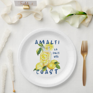 Amalfi Coast – La Dolce Vita Limoncello  Paper Plate