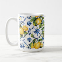 Amalfi Coast Lemon and Tiles Pattern