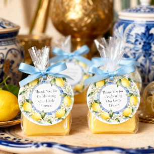 Amalfi Coast Lemon Baby Shower Favour Thank You Tags