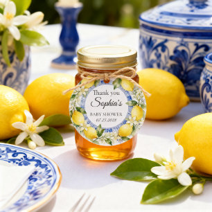Amalfi Coast Lemon Baby Shower Favour Thank You Tags