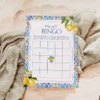 Amalfi Coast Lemon Baby Shower Gift Bingo Game