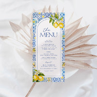 Amalfi Coast Lemon Baby Shower Menu
