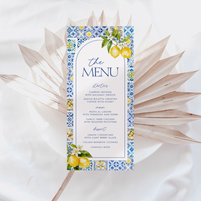 Amalfi Coast Lemon Baby Shower Menu (Creator Uploaded)
