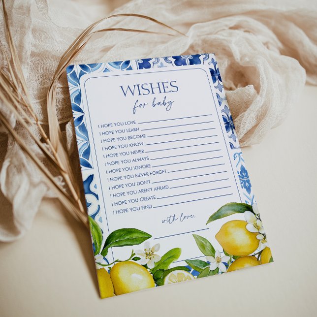 Amalfi Coast Lemon Baby Shower Wishes for Baby (Creator Uploaded)