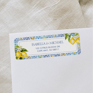 Amalfi Coast Lemon Return Address Label