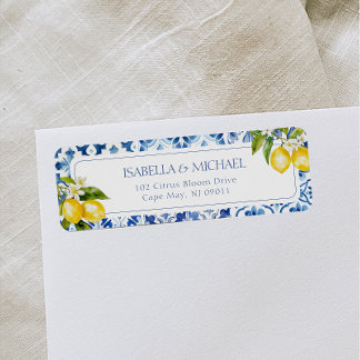 Amalfi Coast Lemon Return Address Label