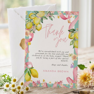 Amalfi Coast Lemon Summer Italian Ciao Baby Shower Invitation