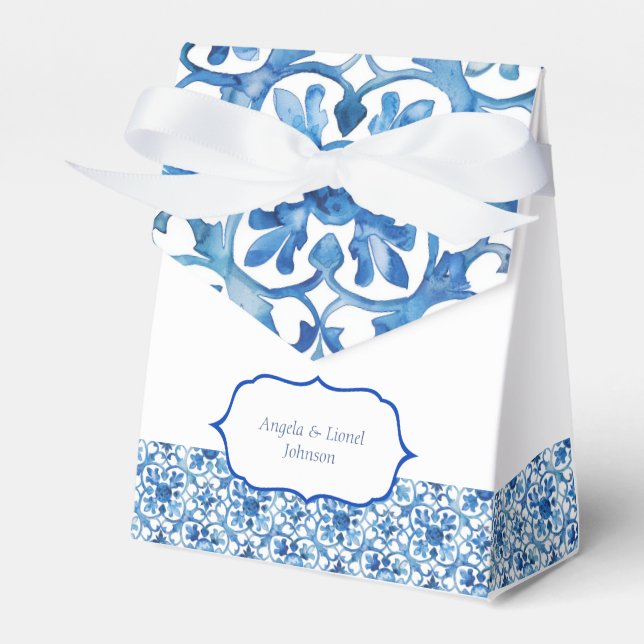 Amalfi Coast Lemon Tiles Italy Favour Box (Front Side)