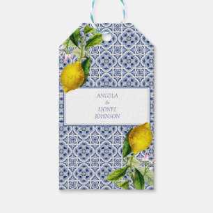 Amalfi Coast Lemon Tiles Italy Personalised names Gift Tags